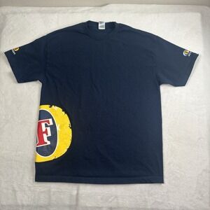 Y2K AAA Fosters Surf Rip Curl Blue Short Sleeve Graphic Shirt Men's XL